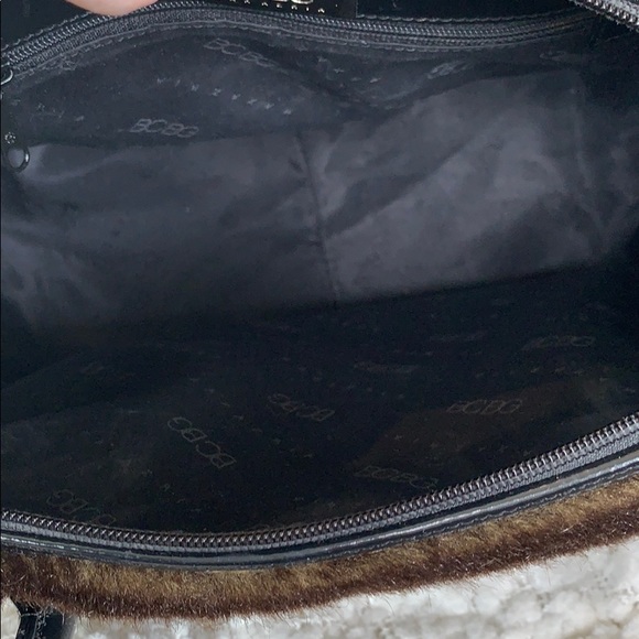 BCBGMaxAzria Brown & Black Faux Fur Purse - Picture 12 of 16